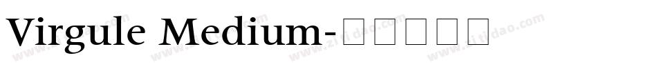 Virgule Medium字体转换
